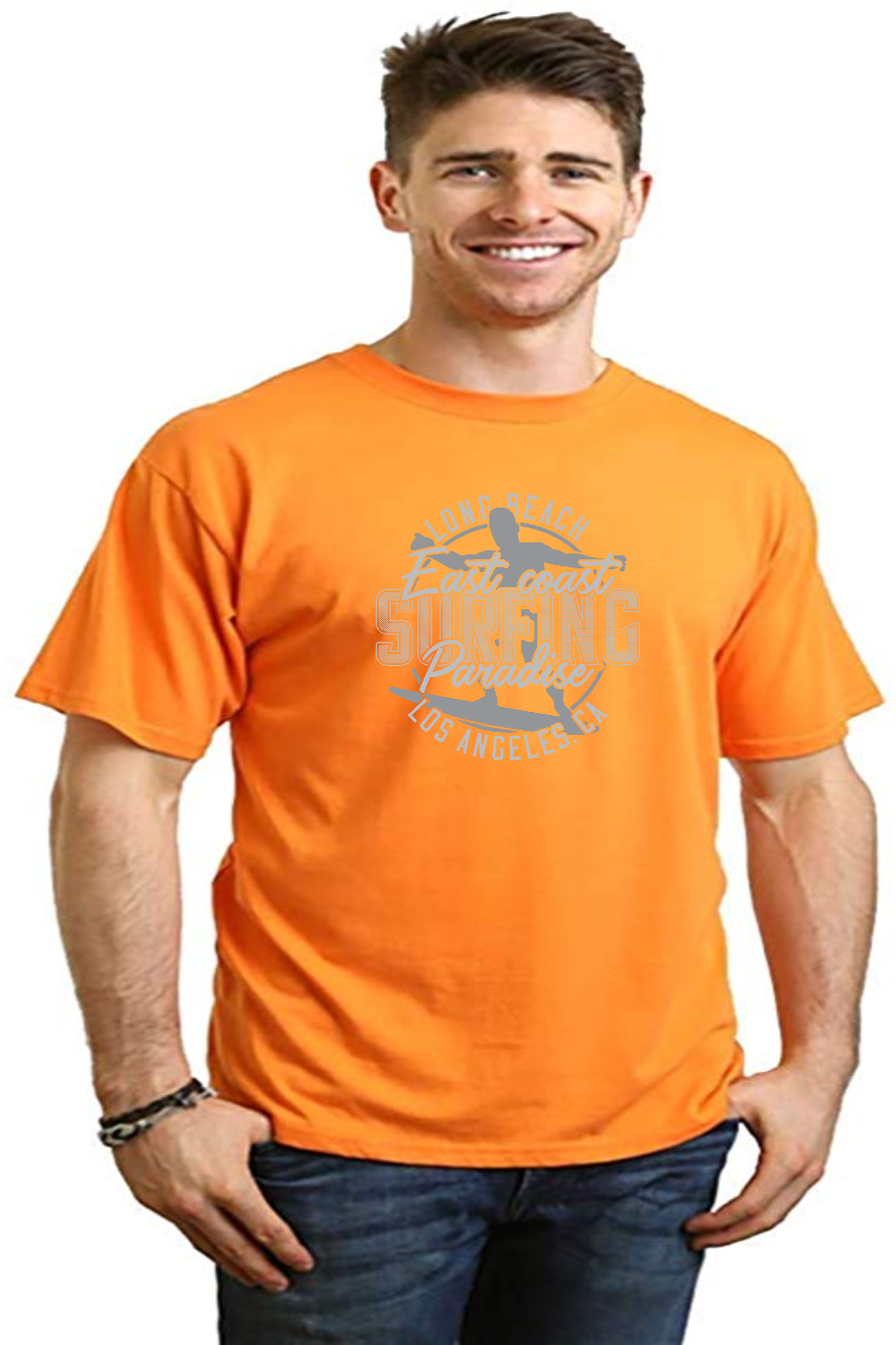 Camiseta Gráfica de Manga Corta para Hombre East Coast Paradise de Bambú Viscosa/Algodón Orgánico
