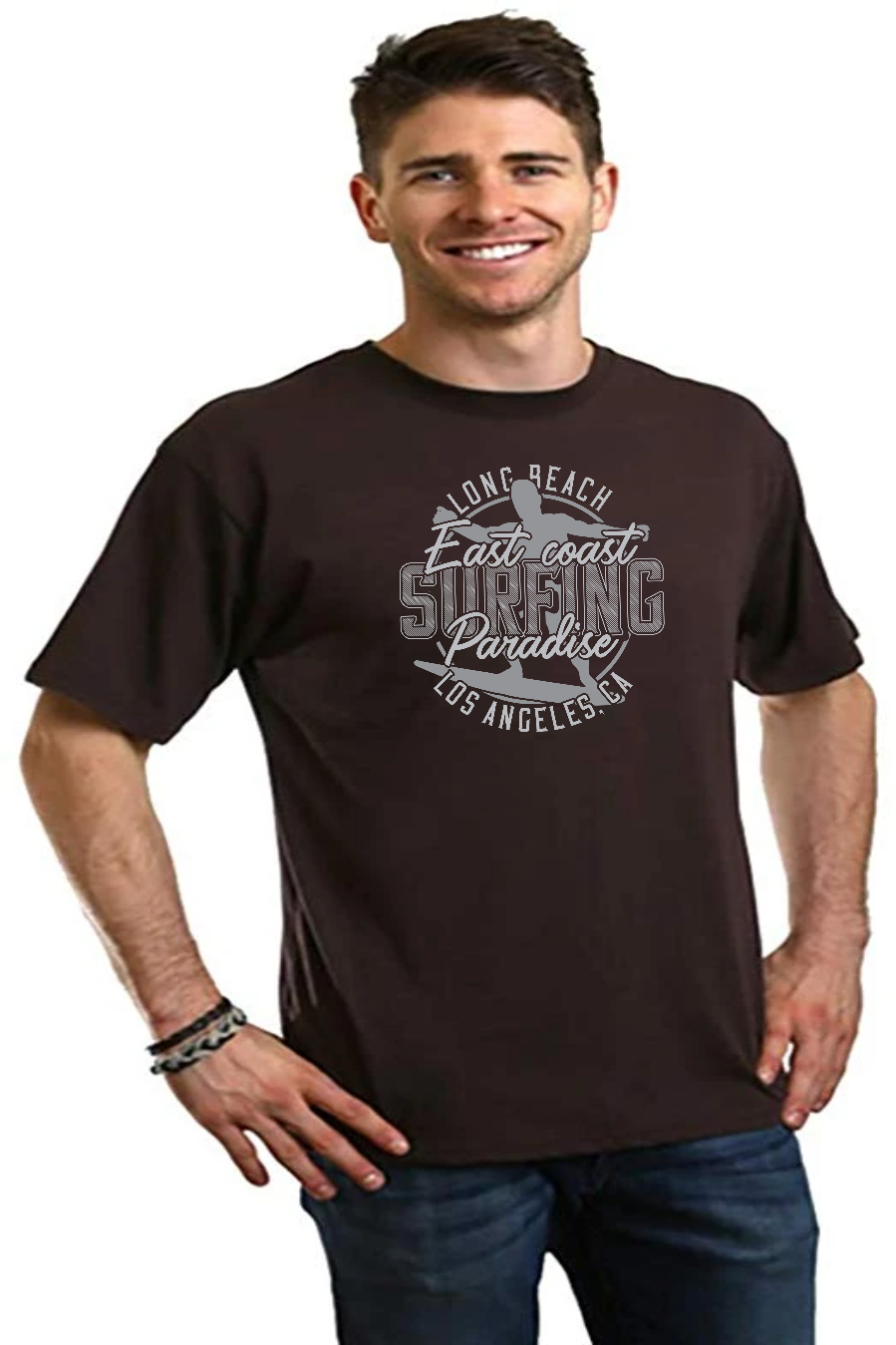 Camiseta Gráfica de Manga Corta para Hombre East Coast Paradise de Bambú Viscosa/Algodón Orgánico