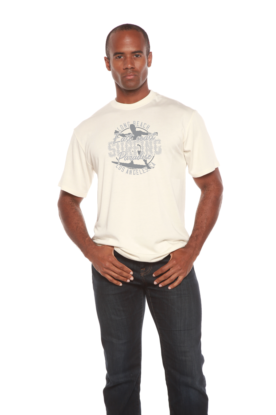 Camiseta Gráfica de Manga Corta para Hombre East Coast Paradise de Bambú Viscosa/Algodón Orgánico