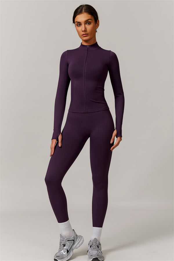 Conjunto de 3 piezas Nova Luxe: chaqueta, sujetador deportivo y leggings