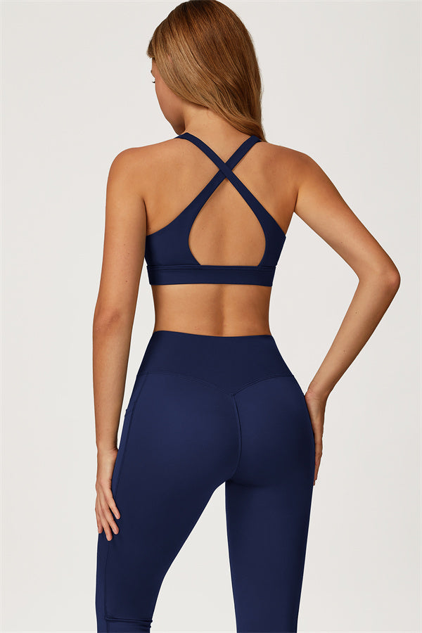 Conjunto de dos piezas de top deportivo y leggings Glacier