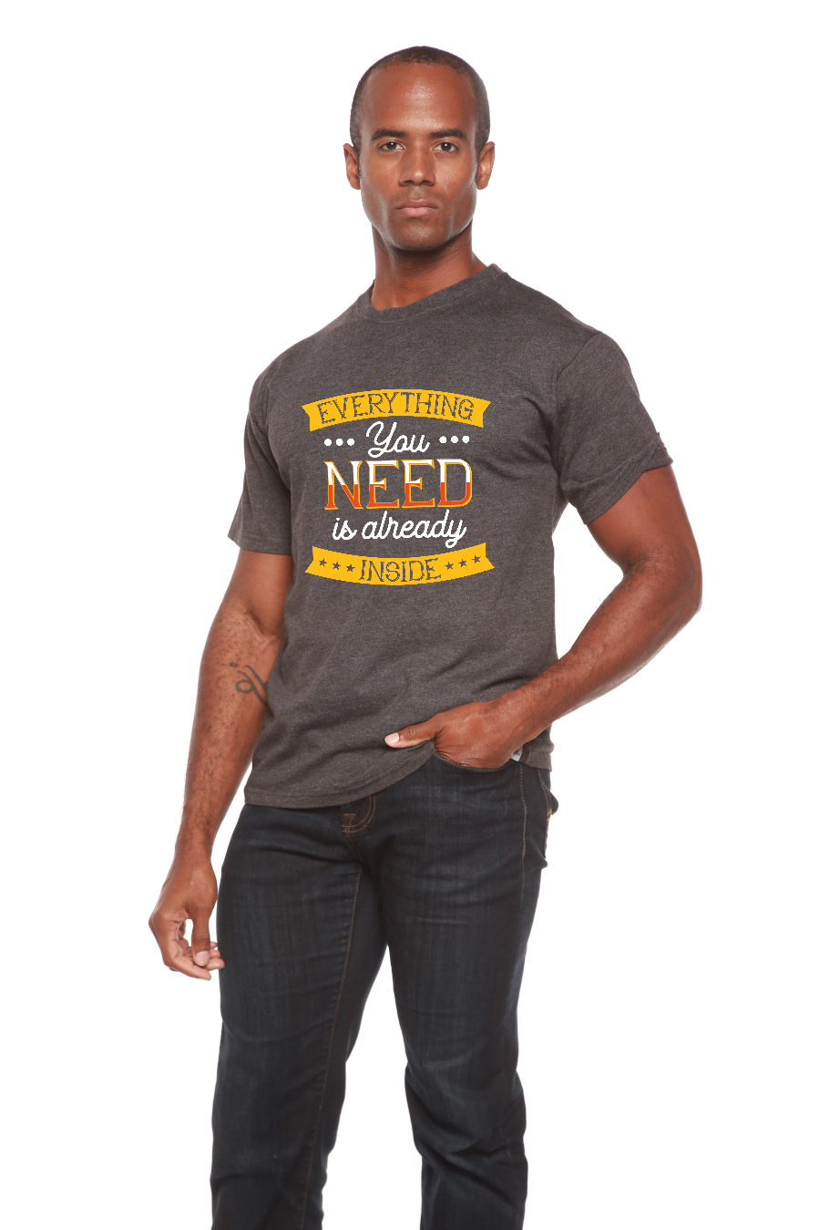 Todo lo que necesitas Camiseta gráfica de manga corta de bambú-viscosa/algodón orgánico para hombre