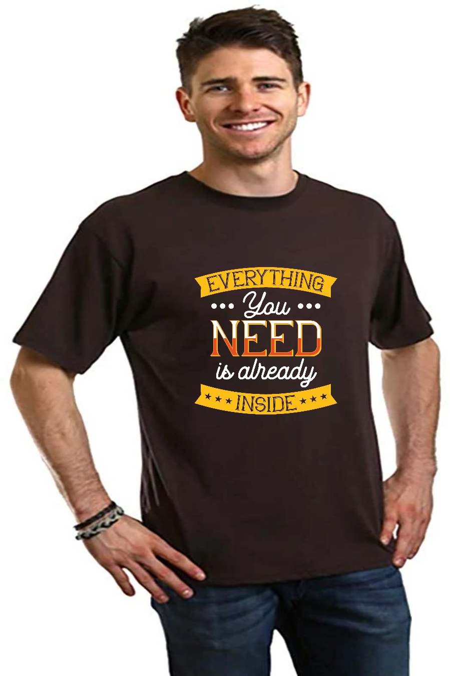 Todo lo que necesitas Camiseta gráfica de manga corta de bambú-viscosa/algodón orgánico para hombre