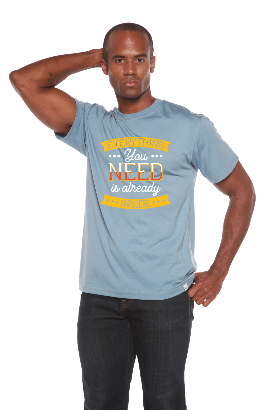 Todo lo que necesitas Camiseta gráfica de manga corta de bambú-viscosa/algodón orgánico para hombre