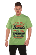 Camiseta gráfica de manga corta de viscosa de bambú/algodón orgánico para hombre Extreme Freeride