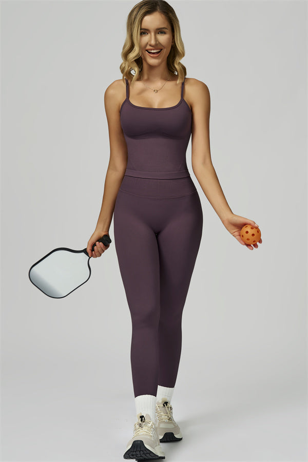 Conjunto de 2 piezas de top corto y leggings Prime