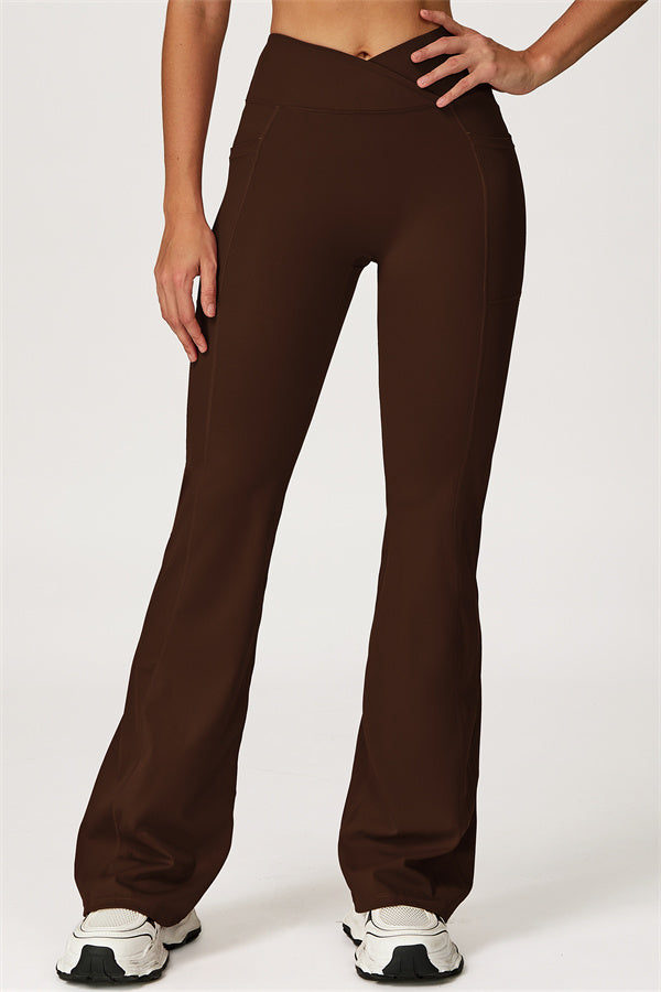 Conjunto de 2 piezas de top corto Glacier y leggings con pernera acampanada