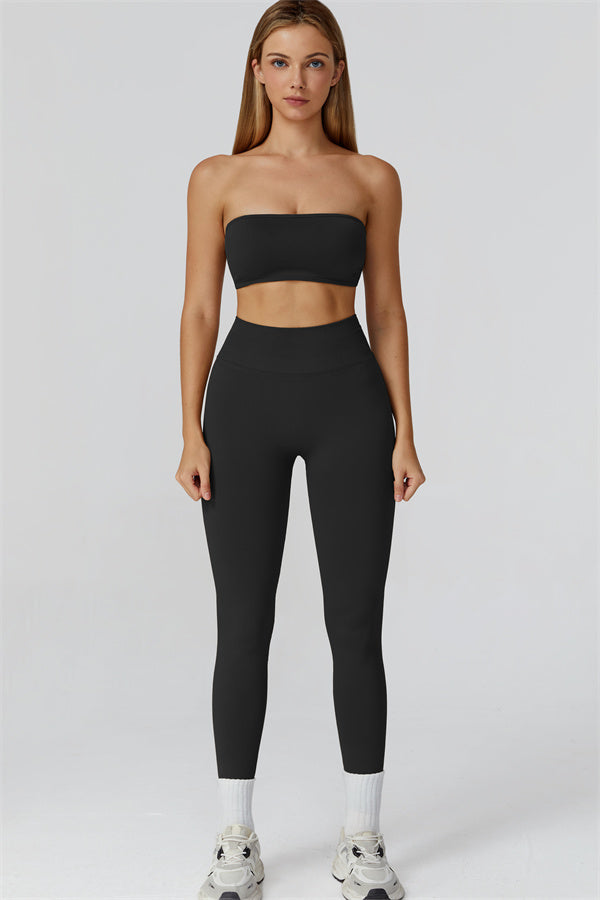 Conjunto de 2 piezas de leggings y sujetador deportivo Reign