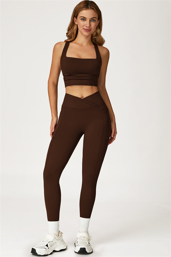 El conjunto de 2 piezas de leggings y camiseta corta Glacier