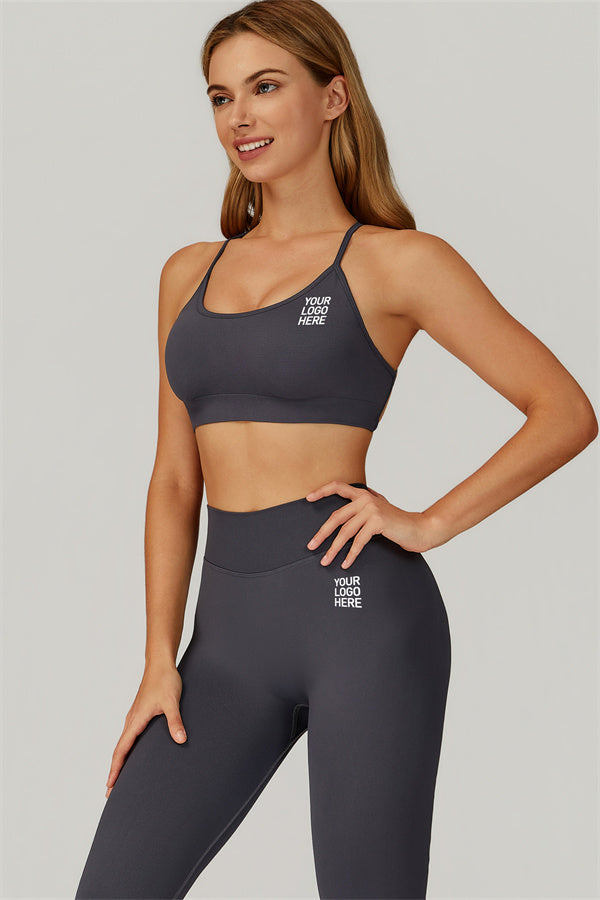 Conjunto de 2 piezas de leggings y sujetador deportivo Nova personalizado