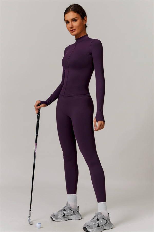 Conjunto de 3 piezas Nova Luxe: chaqueta, sujetador deportivo y leggings