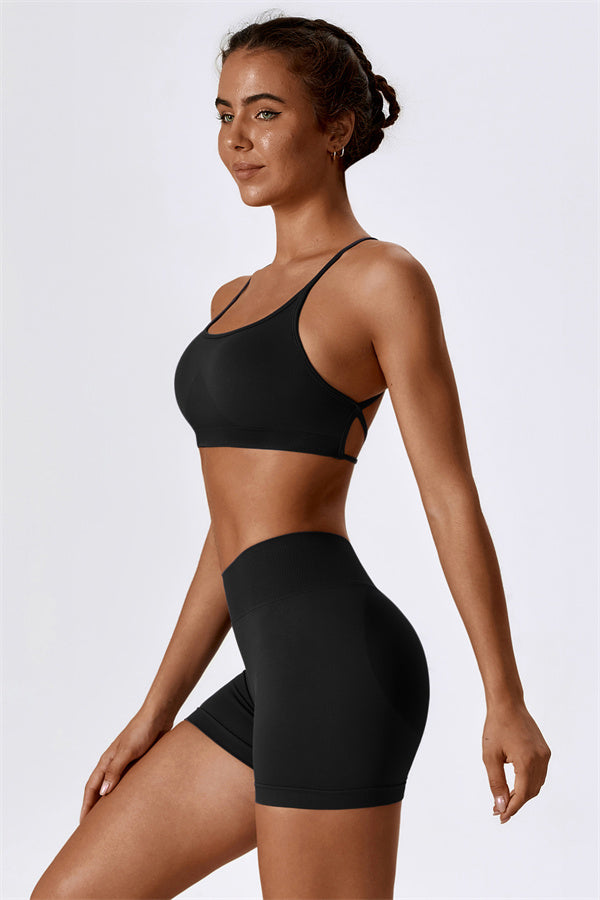 Conjunto de 2 piezas de sujetador deportivo y shorts Nova Luxe