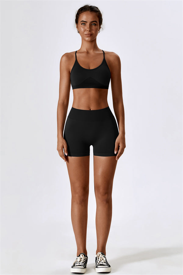 Conjunto de 2 piezas de sujetador deportivo y shorts Nova Luxe