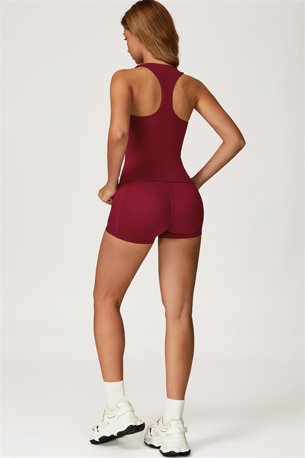 Conjunto de 2 piezas de top corto y shorts Glacier