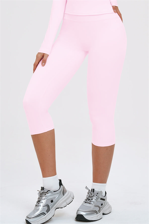 Conjunto de 2 piezas de leggings capri y manga larga Twirl