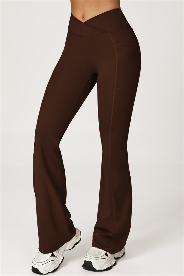 Conjunto de 2 piezas de top corto Glacier y leggings con pernera acampanada