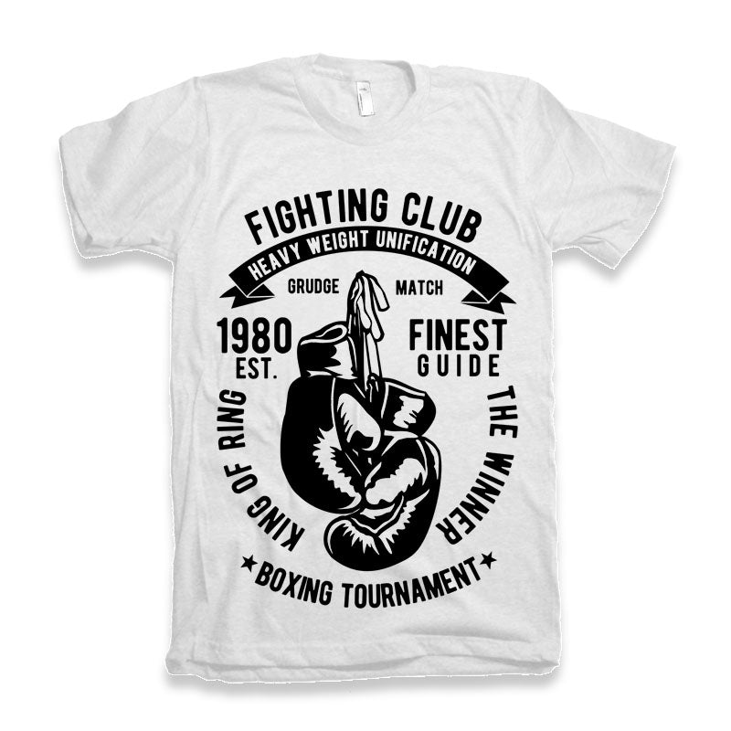 Camiseta gráfica de manga corta de bambú/algodón orgánico Fighting Club para hombre