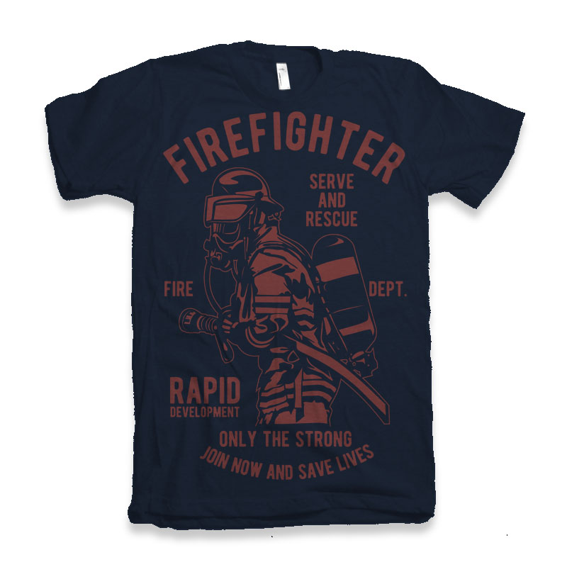 Camiseta gráfica de manga corta de viscosa de bambú/algodón orgánico de Departamento de Bomberos para hombre