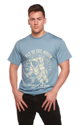Camiseta gráfica de manga corta Fly To The Moon de viscosa de bambú/algodón orgánico para hombre