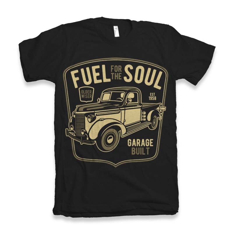 Camiseta Gráfica de Manga Corta para Hombre Fuel For The Soul de Viscosa de Bambú/Algodón Orgánico