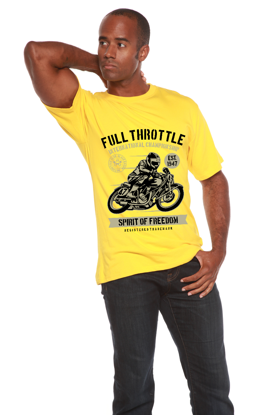 Camiseta gráfica de manga corta para hombre Fuul Throttle de viscosa de bambú y algodón orgánico