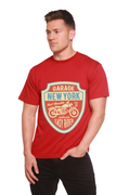 Garage New York - Camiseta gráfica de manga corta de bambú/algodón orgánico para hombre
