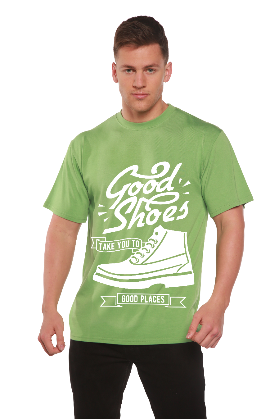 Good Shoes Camiseta gráfica de manga corta para hombre de bambú viscosa/algodón orgánico