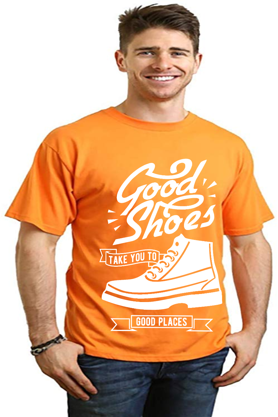Good Shoes Camiseta gráfica de manga corta para hombre de bambú viscosa/algodón orgánico