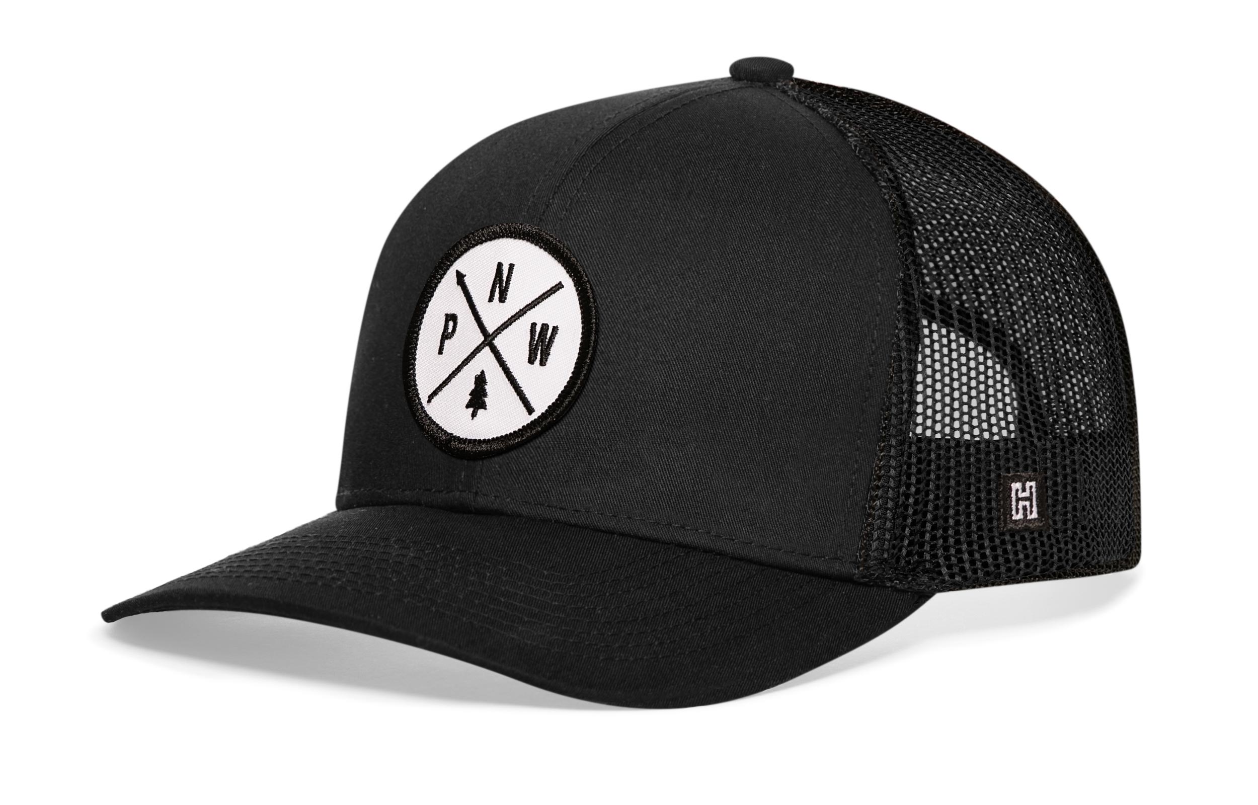 PNW Trucker Hat  |  Black PNW X Snapback