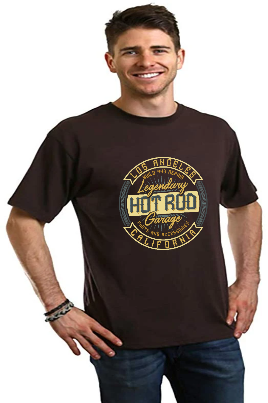 HOT ROO Camiseta gráfica de manga corta para hombre de bambú viscosa/algodón orgánico