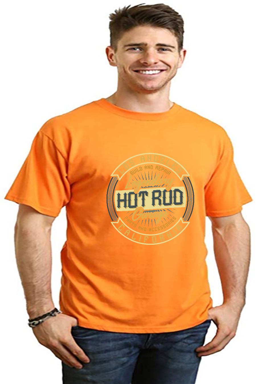 HOT ROO Camiseta gráfica de manga corta para hombre de bambú viscosa/algodón orgánico