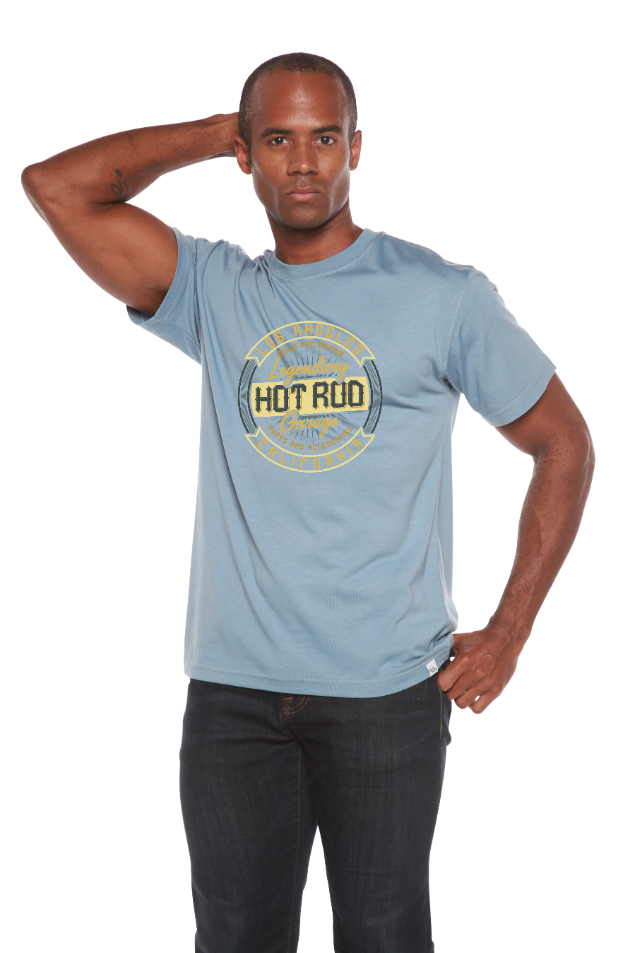 HOT ROO Camiseta gráfica de manga corta para hombre de bambú viscosa/algodón orgánico