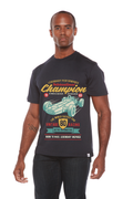 Camiseta gráfica de manga corta de bambú/algodón orgánico para hombre "International Champion"