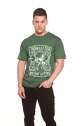 Camiseta gráfica de manga corta de viscosa de bambú/algodón orgánico Iron Lifter para hombre