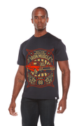 Camiseta gráfica de manga corta de viscosa de bambú/algodón orgánico Iron Muscle para hombre