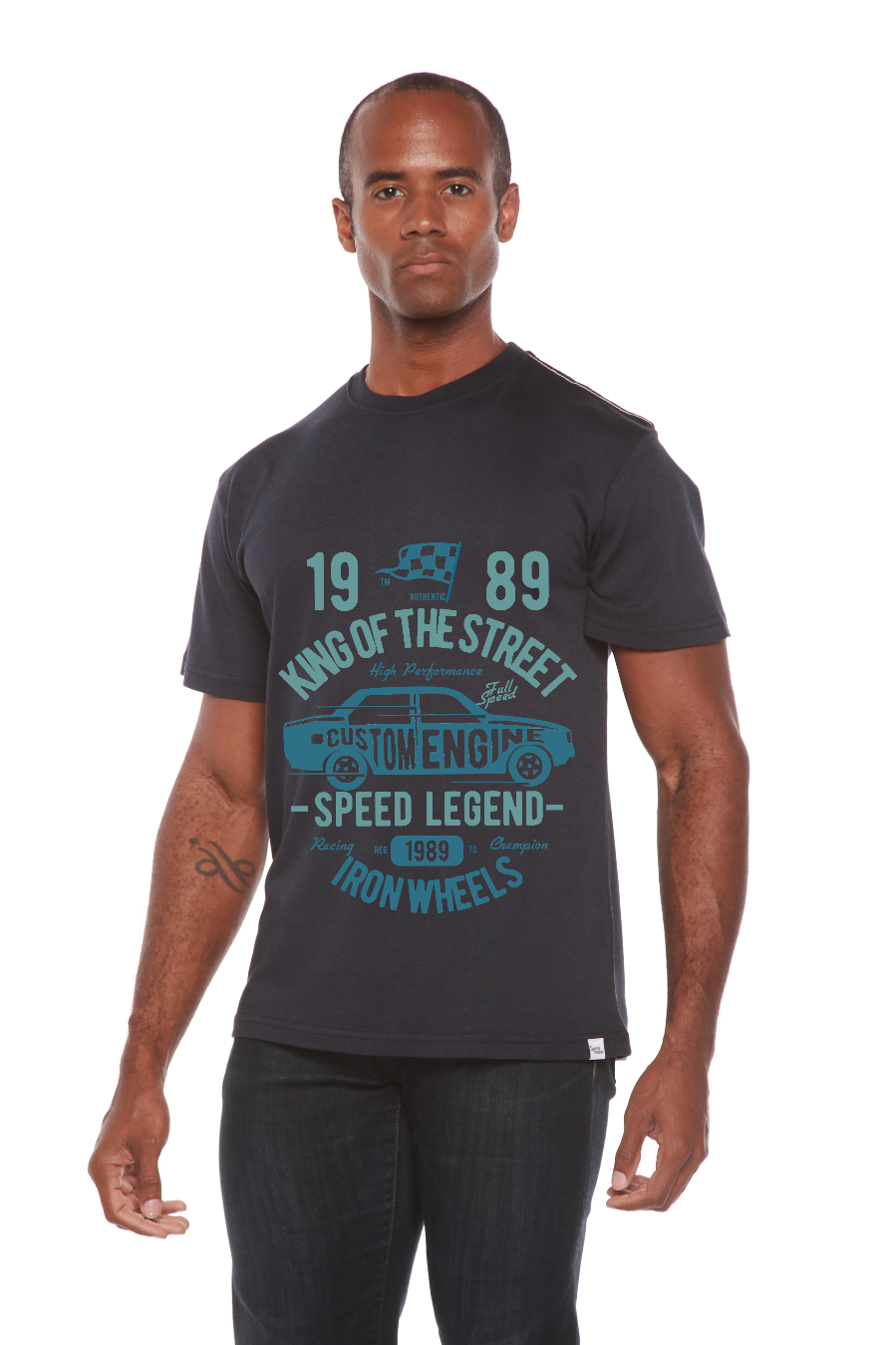 Camiseta gráfica de manga corta de bambú/algodón orgánico King Of The Street para hombre