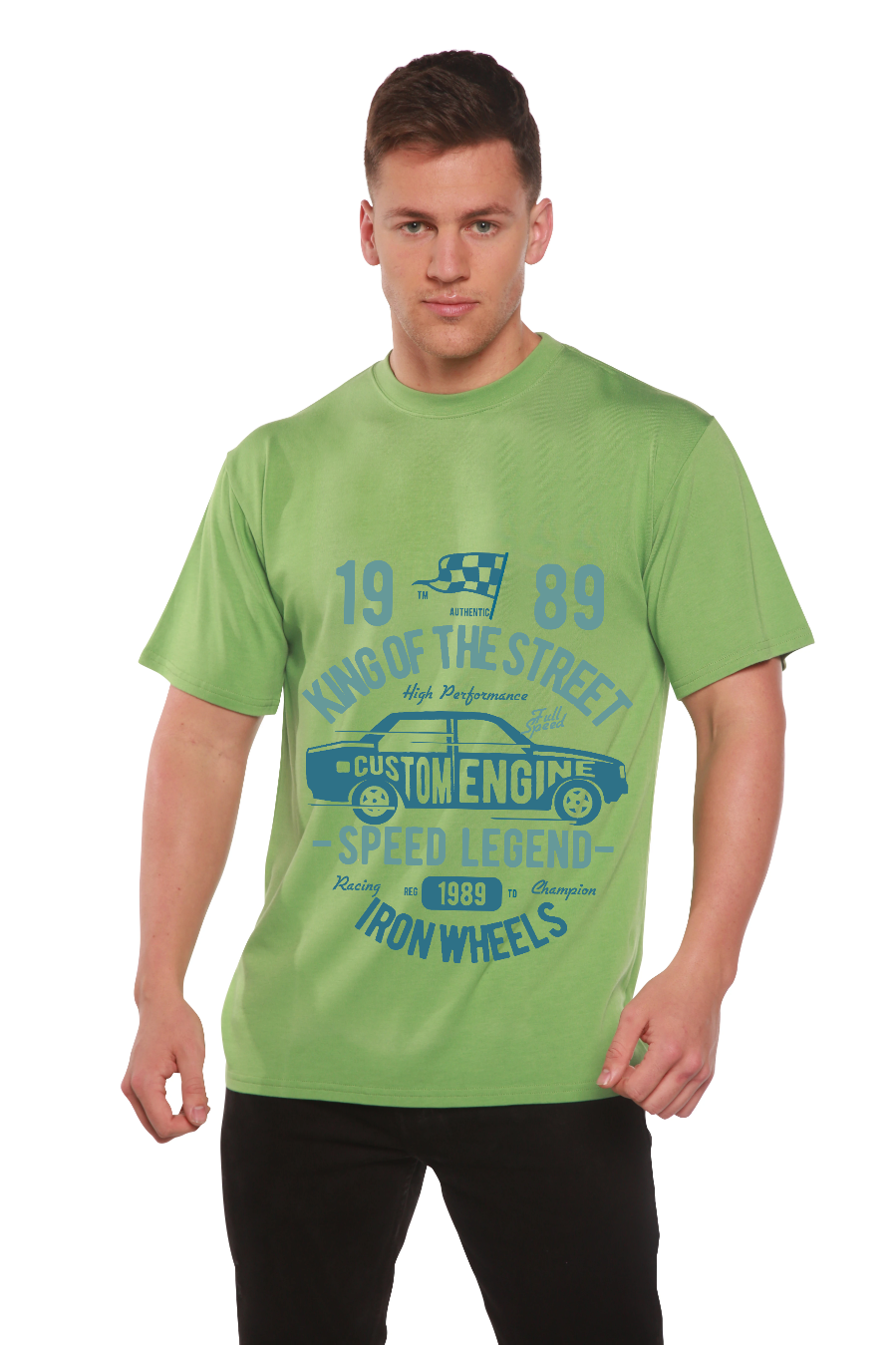 Camiseta gráfica de manga corta de bambú/algodón orgánico King Of The Street para hombre