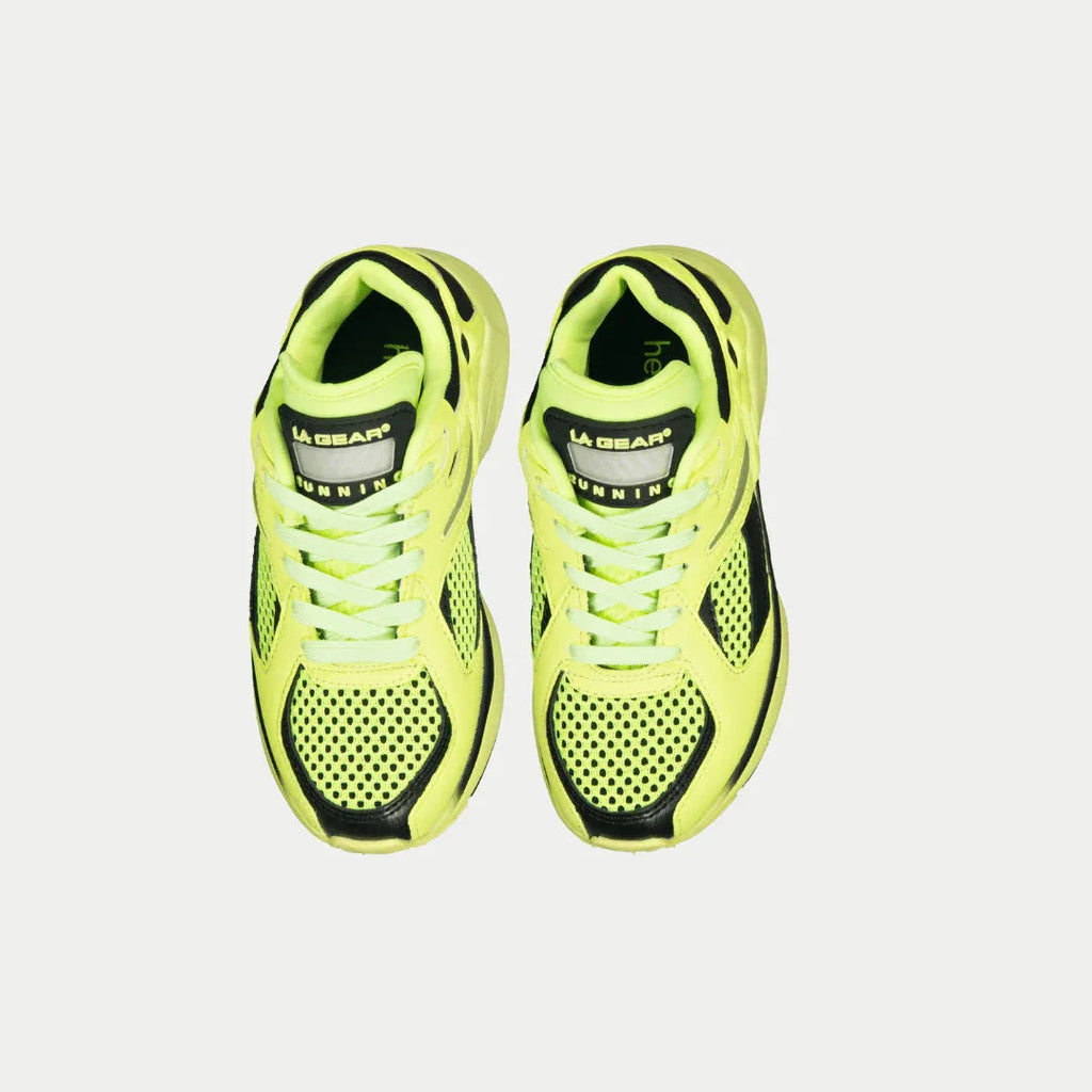 LA Gear Kids Catapult Light-Up x Glow Lowtop | Amarillo neón x Negro