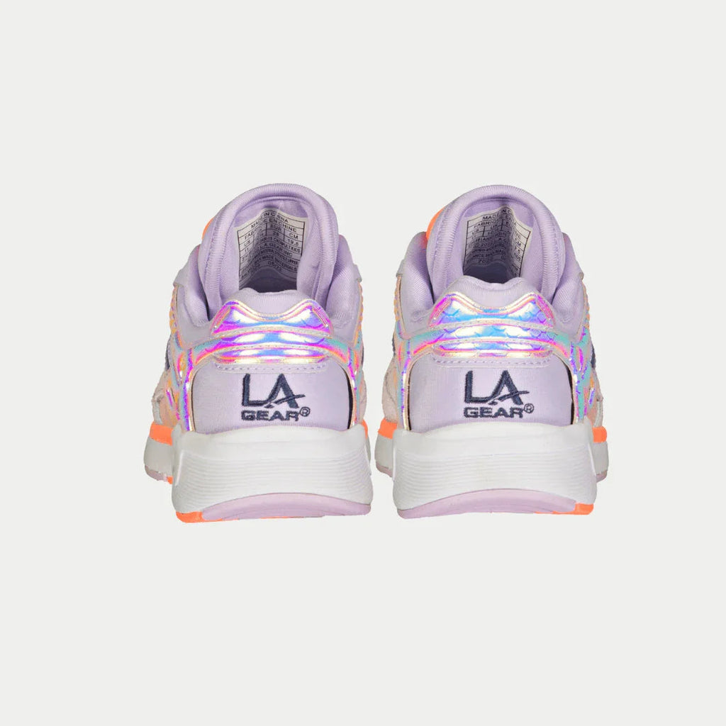 LA Gear Kids Catapult Light-Up Lowtop | Púrpura x Naranja