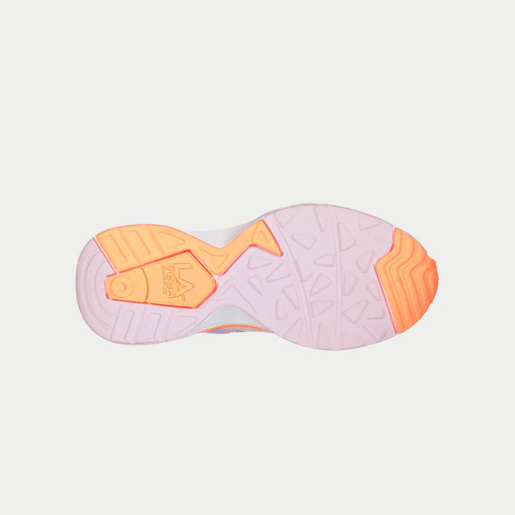 LA Gear Kids Catapult Light-Up Lowtop | Púrpura x Naranja