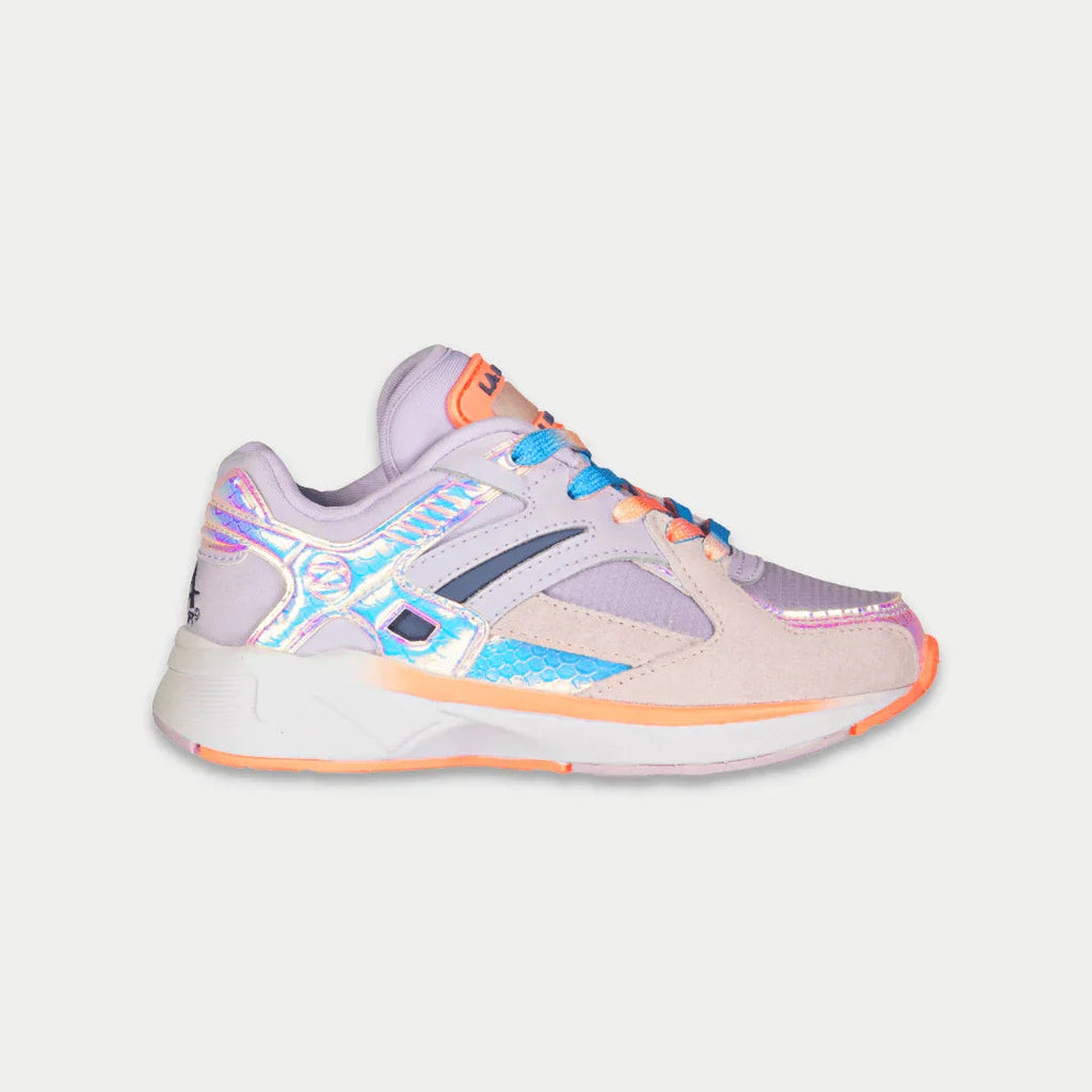 LA Gear Kids Catapult Light-Up Lowtop | Púrpura x Naranja