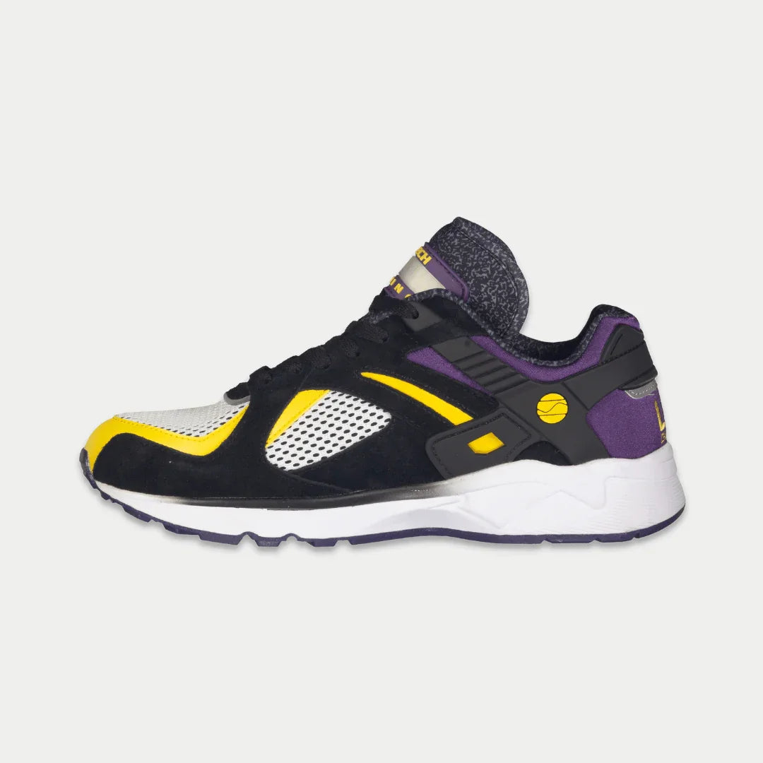 LA Gear Zapatillas Bajas Catapult Light-Up para Hombre | Negro x Morado x Amarillo