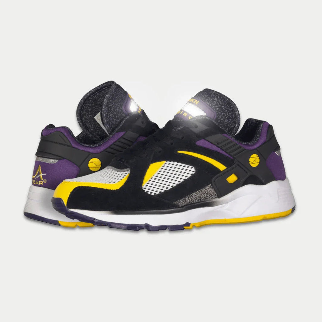 LA Gear Zapatillas Bajas Catapult Light-Up para Hombre | Negro x Morado x Amarillo