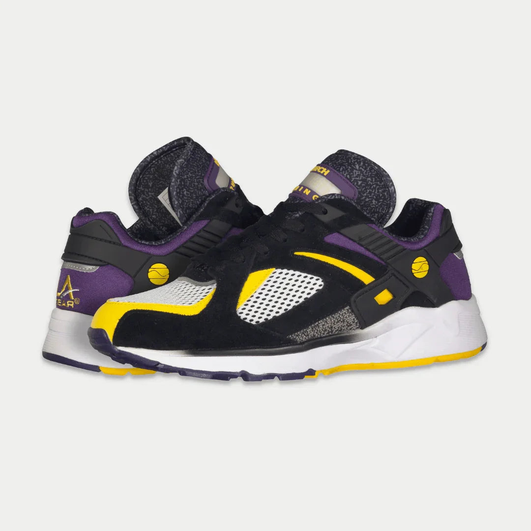LA Gear Zapatillas Bajas Catapult Light-Up para Hombre | Negro x Morado x Amarillo