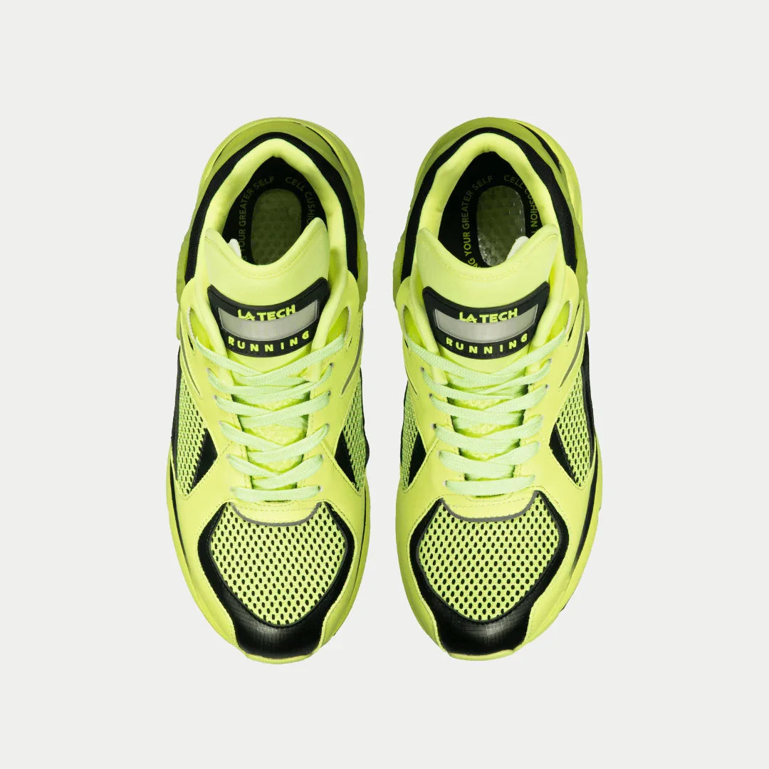 LA Gear para hombre Catapult Light-Up x Glow Lowtop | Amarillo neón x Negro