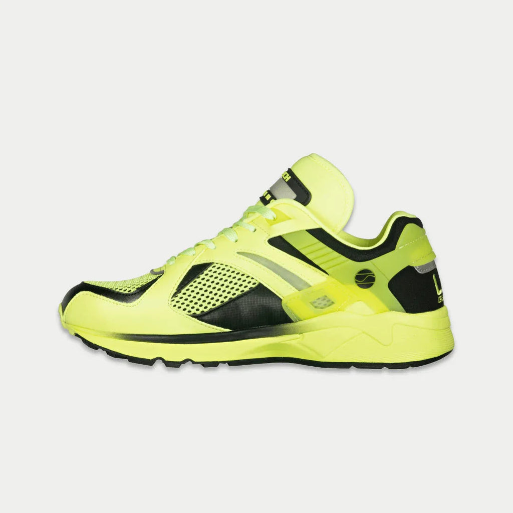 LA Gear para hombre Catapult Light-Up x Glow Lowtop | Amarillo neón x Negro