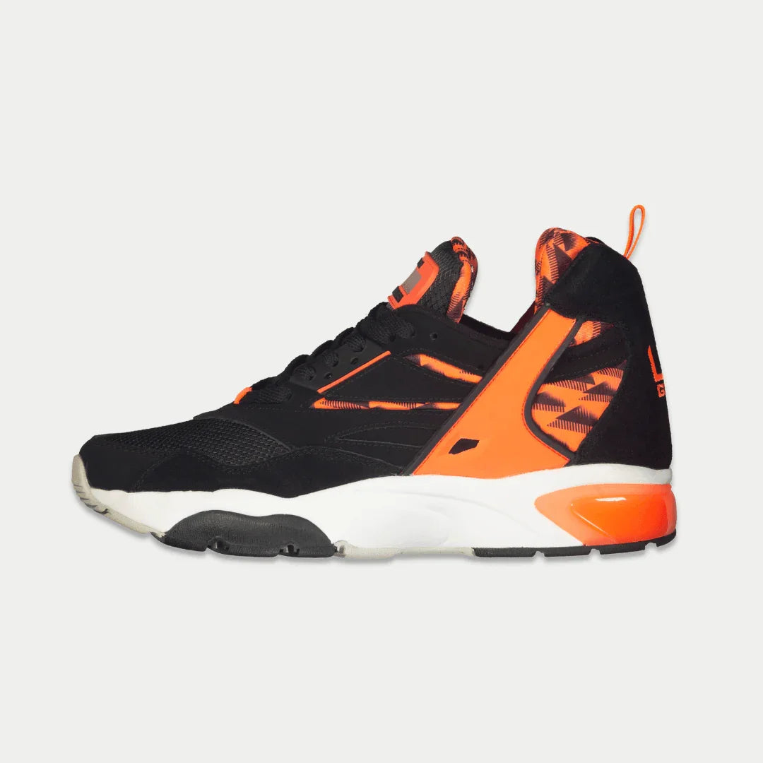 LA Gear de hombre Turbo Light-Up Mid | Negro x Rojo neón