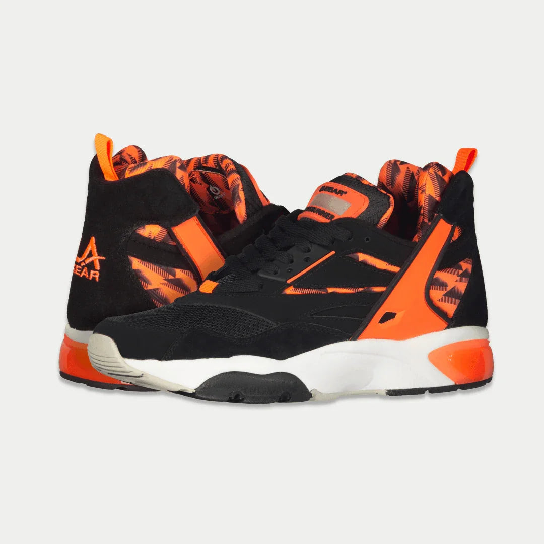 LA Gear de hombre Turbo Light-Up Mid | Negro x Rojo neón