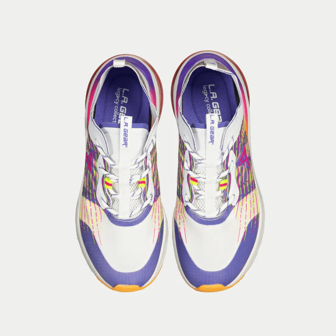 LA Gear Zapatillas Bajas Artesia de Mujer | Blanco x Morado x Naranja