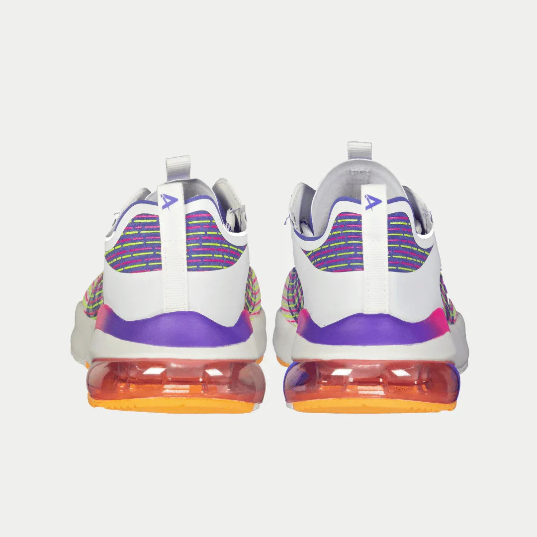 LA Gear Zapatillas Bajas Artesia de Mujer | Blanco x Morado x Naranja